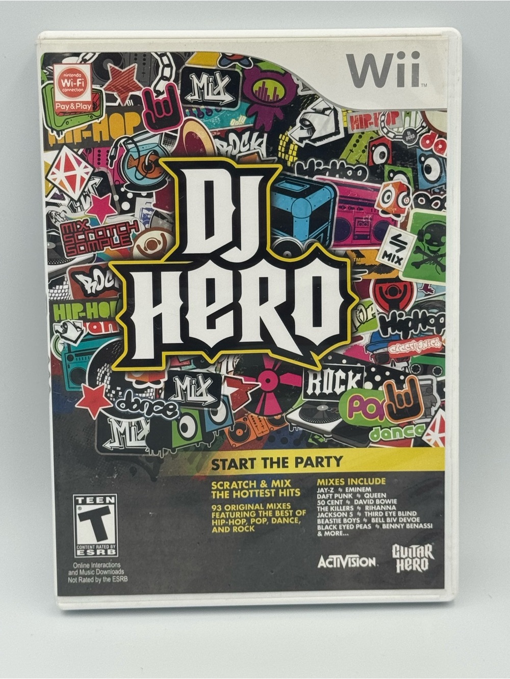 DJ Hero Nintendo Wii CIB Not For Resale Case Manual Inserts Tested 2009